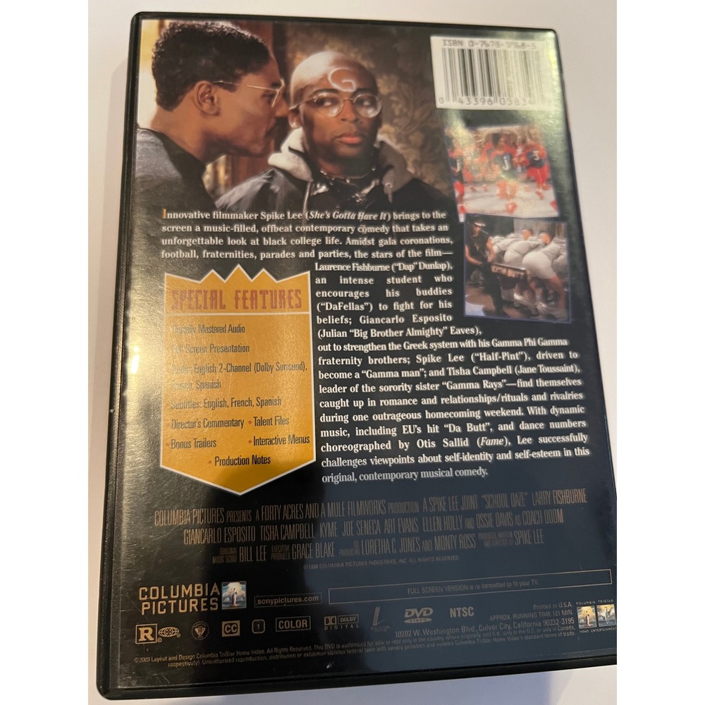 School Daze DVD Spike Lee Laurence‎ Fishburne Giancarlo Esposito 1988 Comedy - Picture 2 of 3